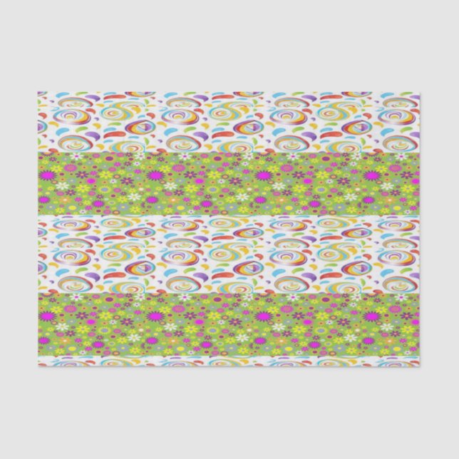 Papier Mousseline Papier de tissu décoratif Floral (Recto)