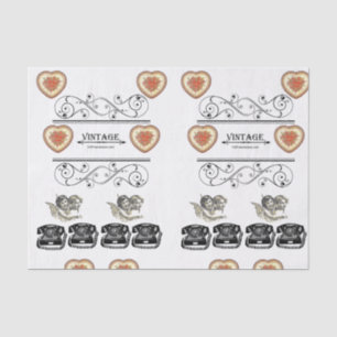 Papier Mousseline Papier de tissu décoratif photos vintages