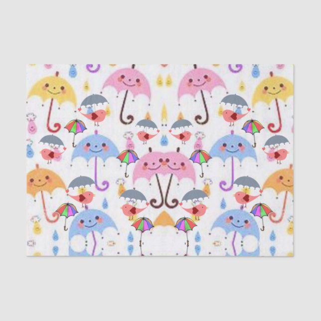 Papier Mousseline Papier de tissu décoratif Pluie (Recto)