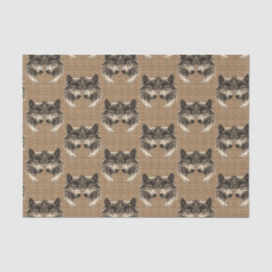 Papier Mousseline Papier de tissu décoratif Wolf