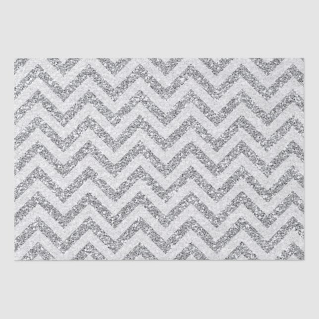 Papier Mousseline Papier de tissu Faux argent parties scintillant (Recto)