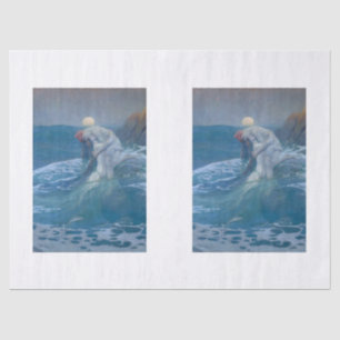 PAPIER MOUSSELINE PAPIER DE TISSU : LE MERMAID : HOWARD PYLE : 1910