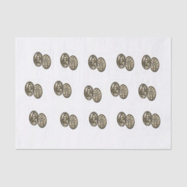 Papier Mousseline Papier de tissu Médaille Miraculeuse (Recto)