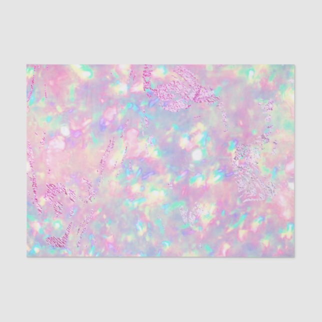 Papier Mousseline papier de tissu opal rose brillant (Recto)