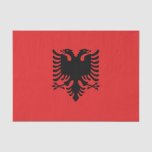 Papier Mousseline Papier de tissu patriotique avec drapeau d'Albanie