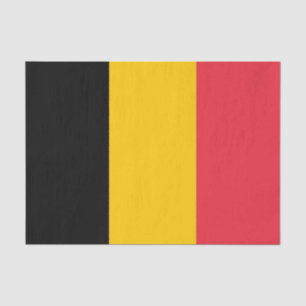 Papier Mousseline Papier de tissu patriotique avec drapeau de Belgiq
