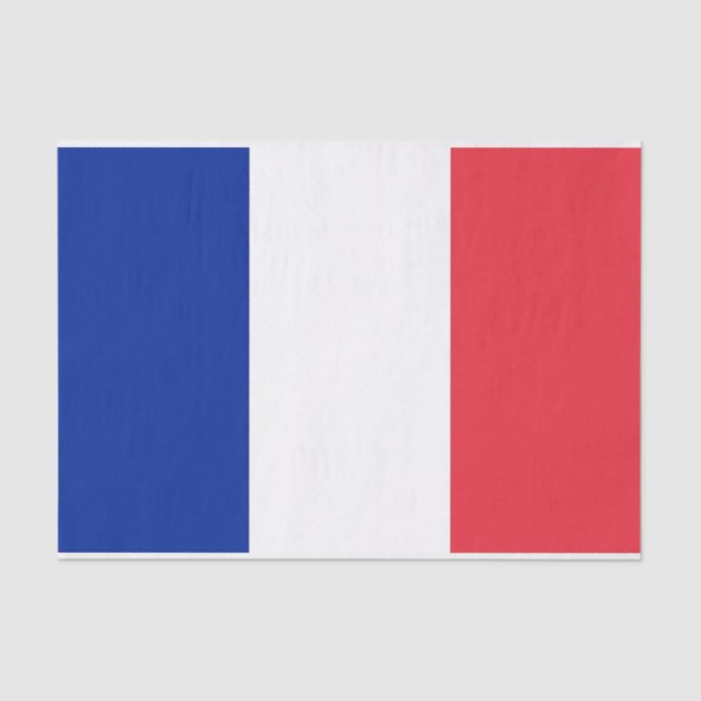 Papier Mousseline Papier de tissu patriotique avec drapeau de France (Recto)