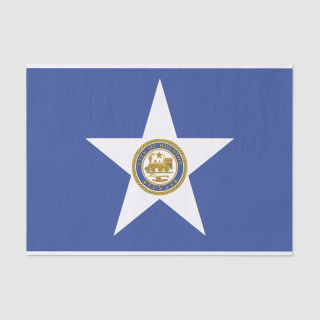 Papier Mousseline Papier de tissu patriotique avec drapeau de Housto (Recto)