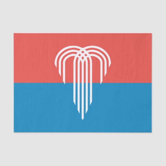 Papier Mousseline Papier de tissu patriotique avec drapeau de Kansas (Recto)