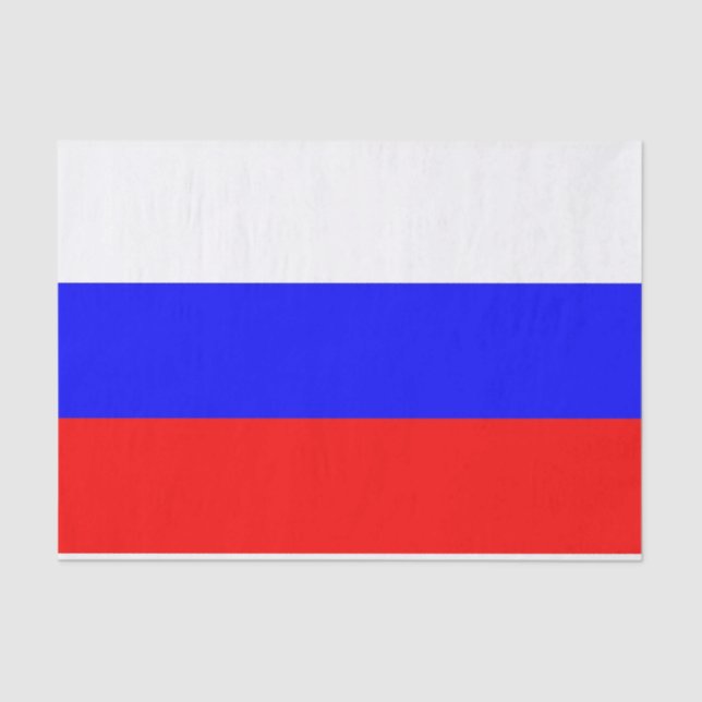 Papier Mousseline Papier de tissu patriotique avec drapeau de la Rus (Recto)