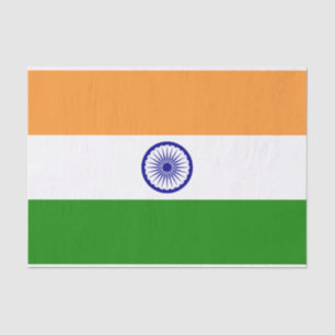 Papier Mousseline Papier de tissu patriotique avec drapeau de l'Inde