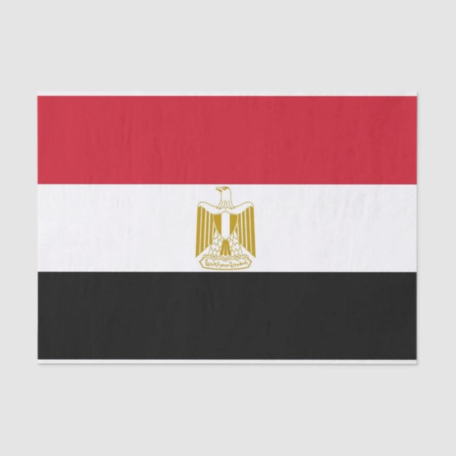 Papier Mousseline Papier de tissu patriotique avec drapeau d'Egypte (Recto)