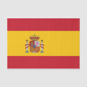Papier Mousseline Papier de tissu patriotique avec drapeau d'Espagne