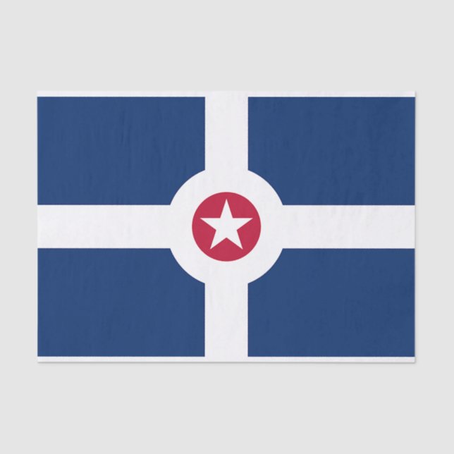 Papier Mousseline Papier de tissu patriotique avec drapeau d'Indiana (Recto)