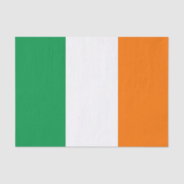 Papier Mousseline Papier de tissu patriotique avec drapeau d'Irlande (Recto)
