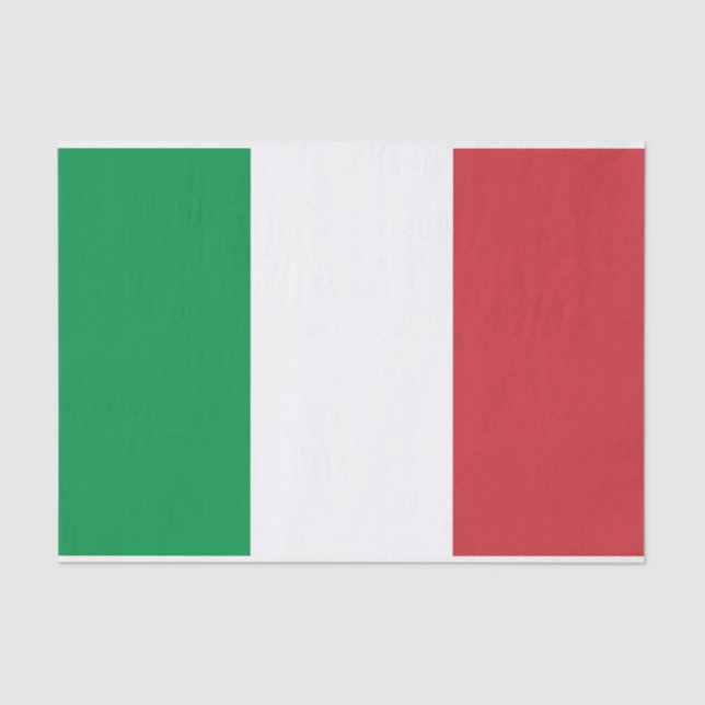 Papier Mousseline Papier de tissu patriotique avec drapeau d'Italie (Recto)