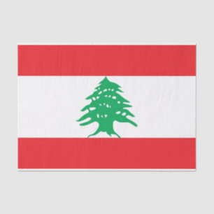 Papier Mousseline Papier de tissu patriotique avec drapeau du Liban
