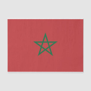 Papier Mousseline Papier de tissu patriotique avec drapeau du Maroc