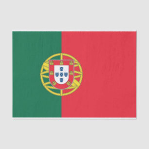Papier Mousseline Papier de tissu patriotique avec drapeau du Portug