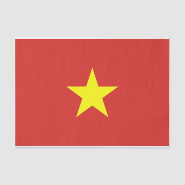 Papier Mousseline Papier de tissu patriotique avec drapeau du Vietna (Recto)