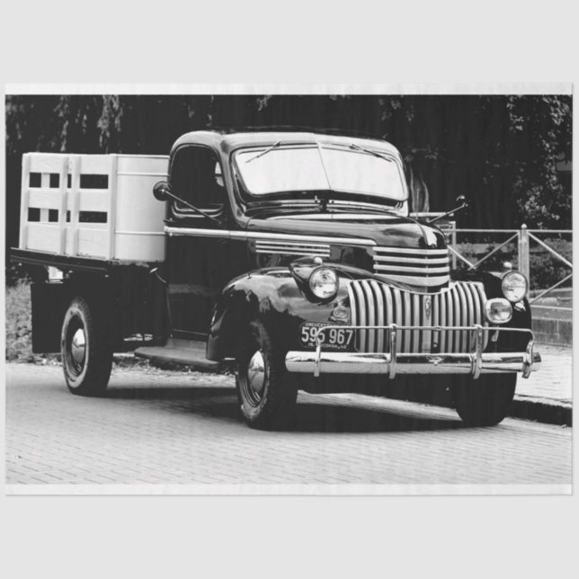 Papier Mousseline papier de tissu pour camion de livraison ancienne (Recto)