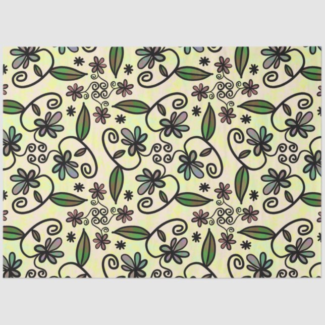 Papier Mousseline papier de tissu pour pétales botaniques (Recto)