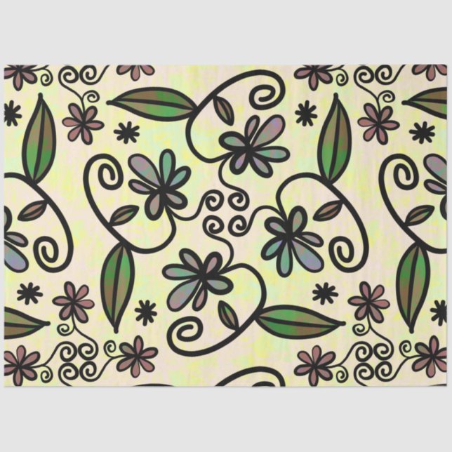 Papier Mousseline papier de tissu pour pétales botaniques (Recto)