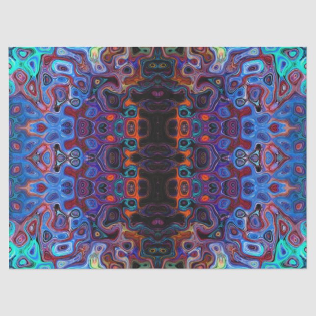 Papier Mousseline papier de tissu psychédélique traditionnel (Recto)