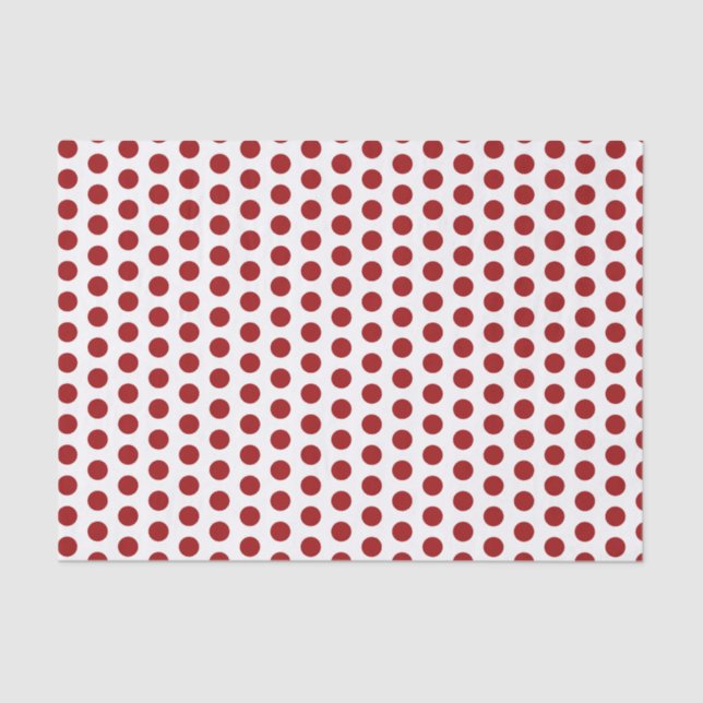 Papier Mousseline Papier de tissu Red Polka Dot (Recto)