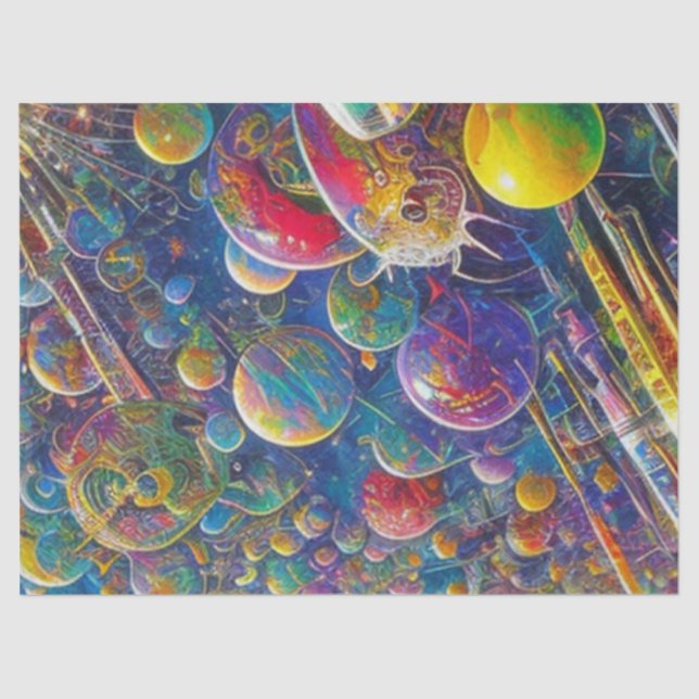 Papier Mousseline Papier de tissu Space Race (Recto)