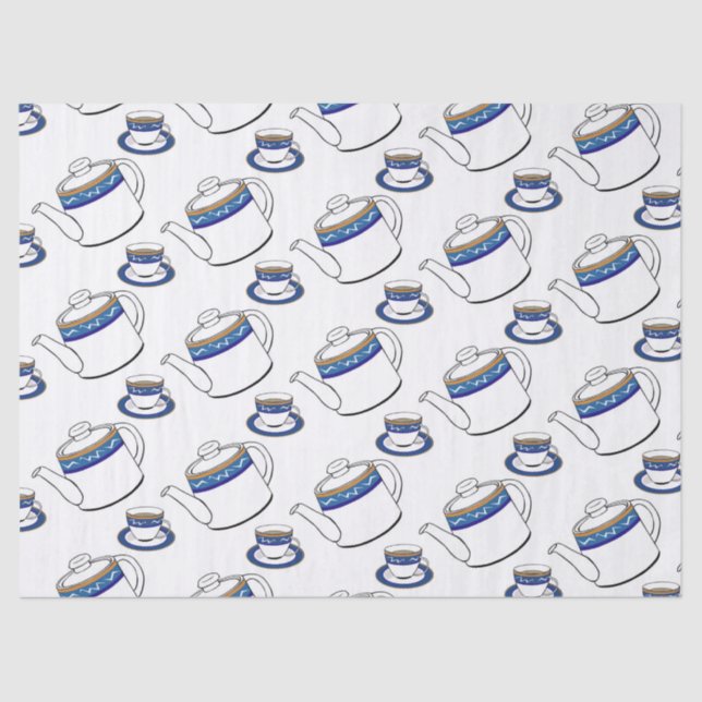 Papier Mousseline papier de tissu temps thé (Recto)