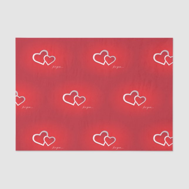 Papier Mousseline Papier de tissu Valentines (Recto)