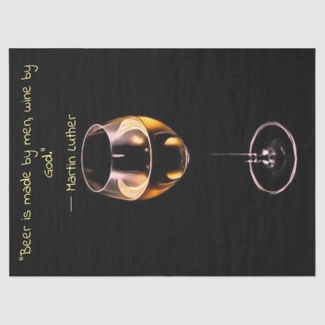 Papier Mousseline Papier de Tissu Vin avec Citation de Martin Luther (Recto)