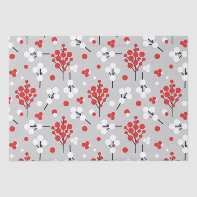Papier Mousseline Papier de tissu Winter Berries (Recto)
