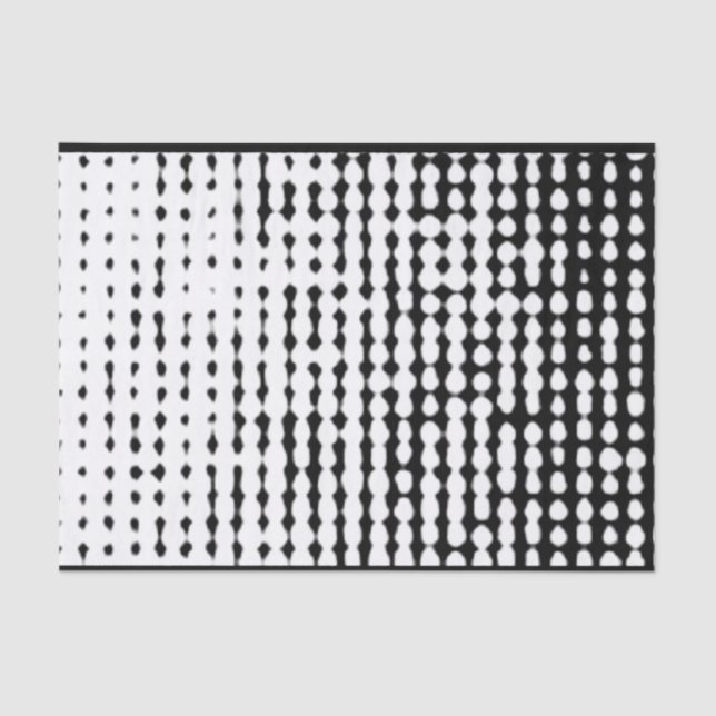 Papier Mousseline Papier de tissus à points Abstraits noirs et blanc (Recto)