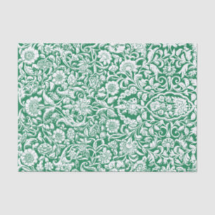 Papier Mousseline Papier de tissus Antique Floral Découpage vert bla