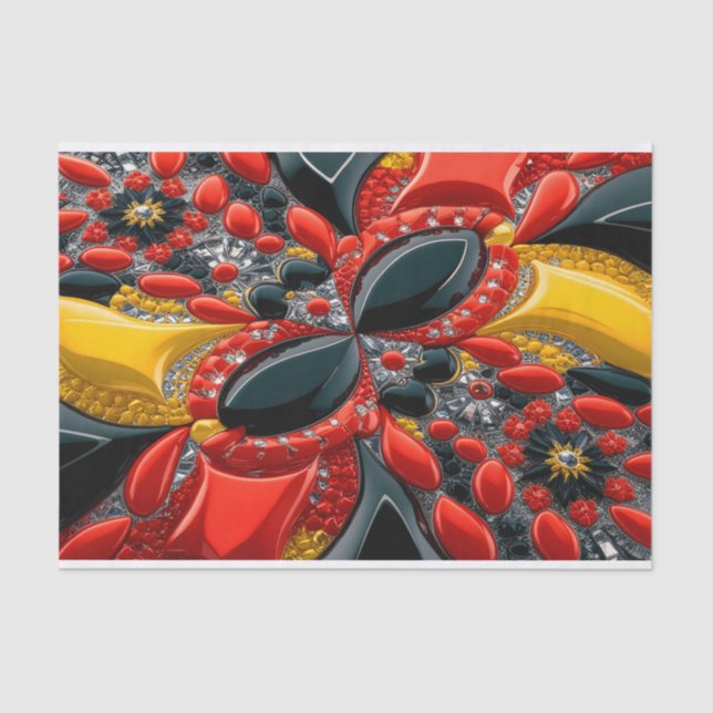 Papier Mousseline Papier de tissus avec design de couleurs Allemagne (Recto)