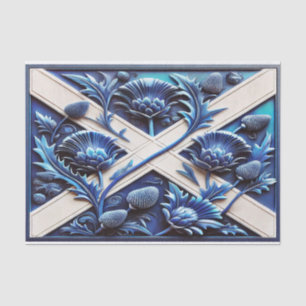 Papier Mousseline Papier de tissus avec dessin Scottish Thistles