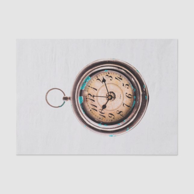 Papier Mousseline Papier de tissus avec l'image de vieille montre de (Recto)