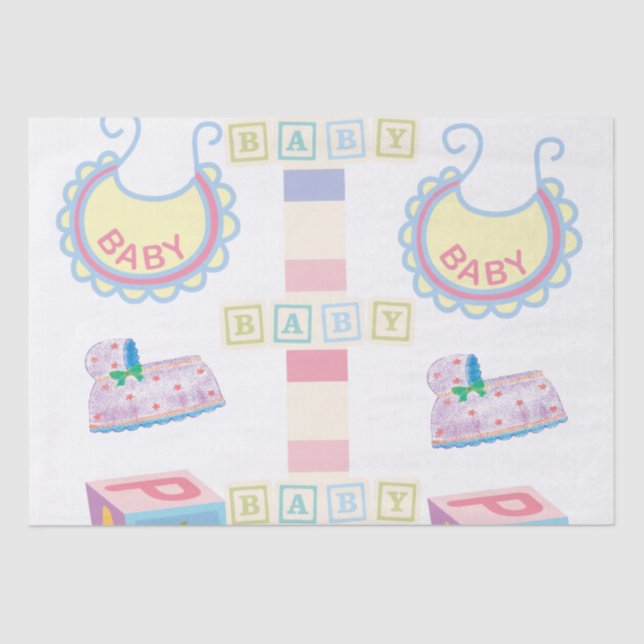 Papier Mousseline Papier de tissus bébé (Recto)