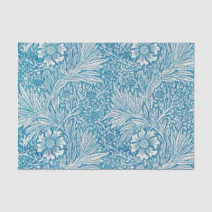 Papier Mousseline Papier de tissus Blue Ivory William Morris Floral