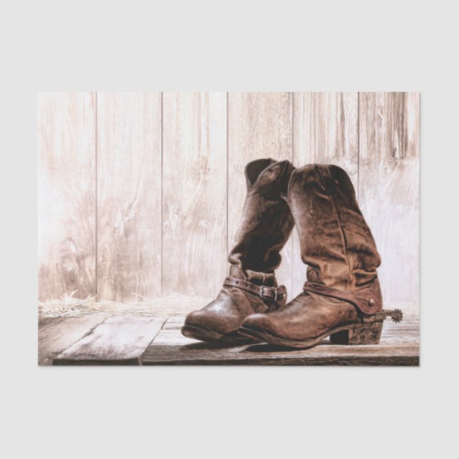 Papier Mousseline Papier de tissus Botte de lavage pays rustique Oue (Recto)