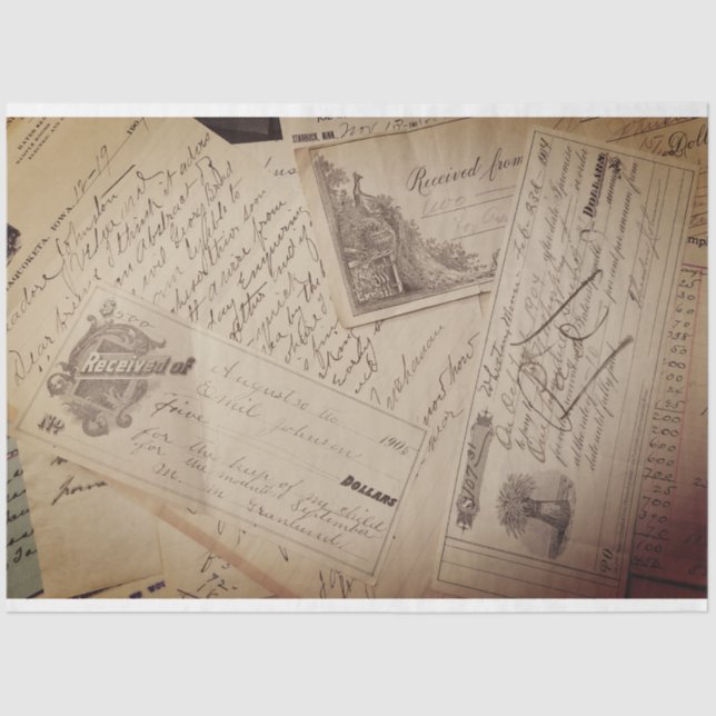 Papier Mousseline Papier de tissus de découpage pour meubles d'époqu (Recto)