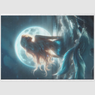 Papier Mousseline Papier de tissus de la lune de sirène