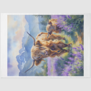 Papier Mousseline Papier de tissus de vache maman et bébé