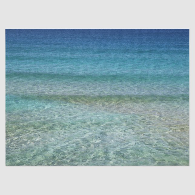 Papier Mousseline papier de tissus d'eau océanique (Recto)