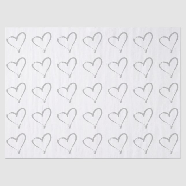 Papier Mousseline Papier de tissus des coeurs capricieux (Recto)