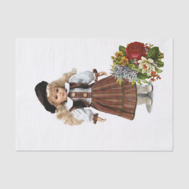 Papier Mousseline Papier de tissus Floral victorien (Recto)