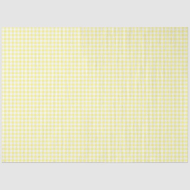 Papier Mousseline Papier de tissus Motif jaune et blanc (Recto)