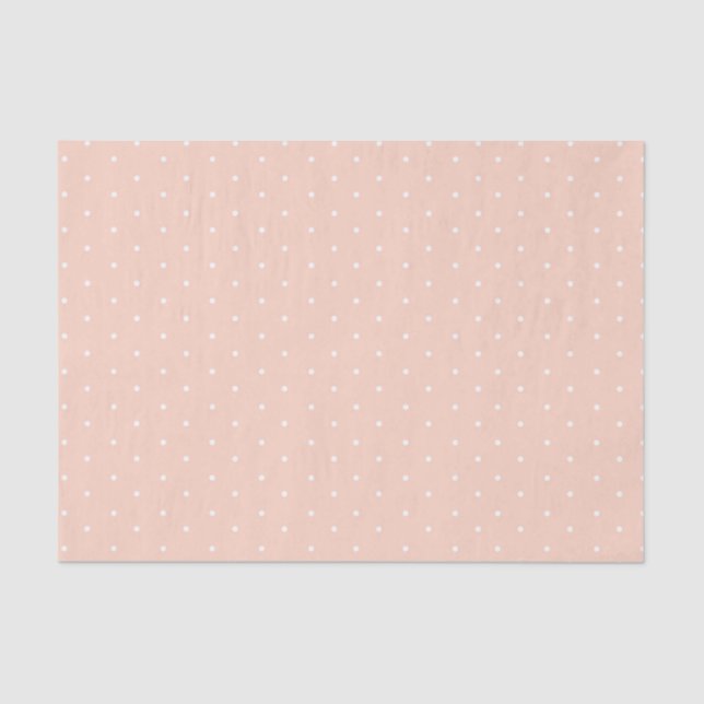 Papier Mousseline Papier de tissus Pois rose (Recto)